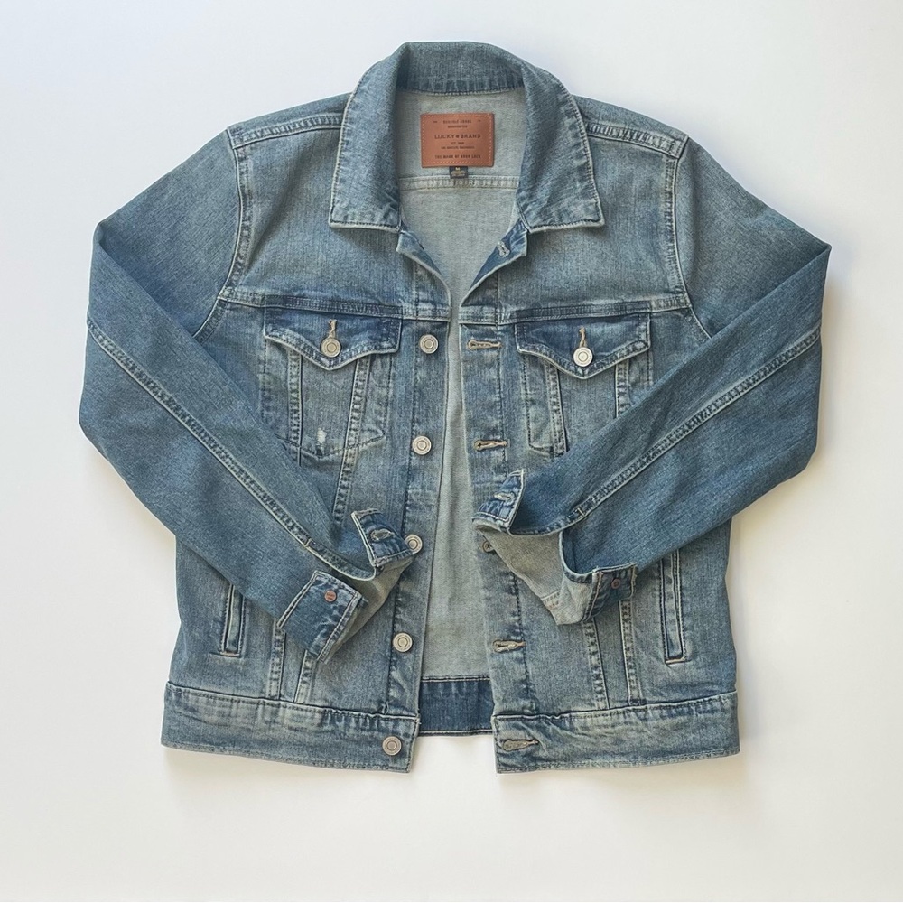 LUCKY Brand Women’s Tomboy Trucker Denim Jacket Size M